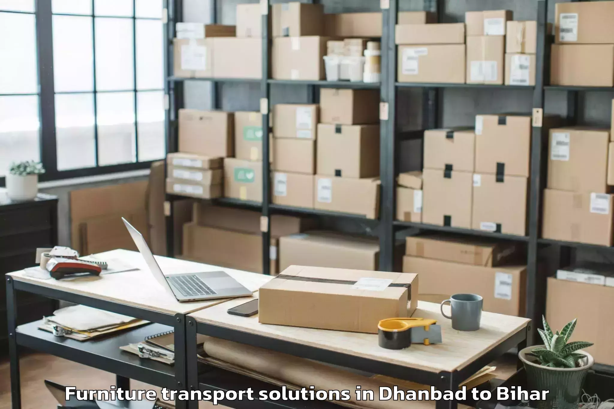 Reliable Dhanbad to Sahuriya Furniture Transport Solutions